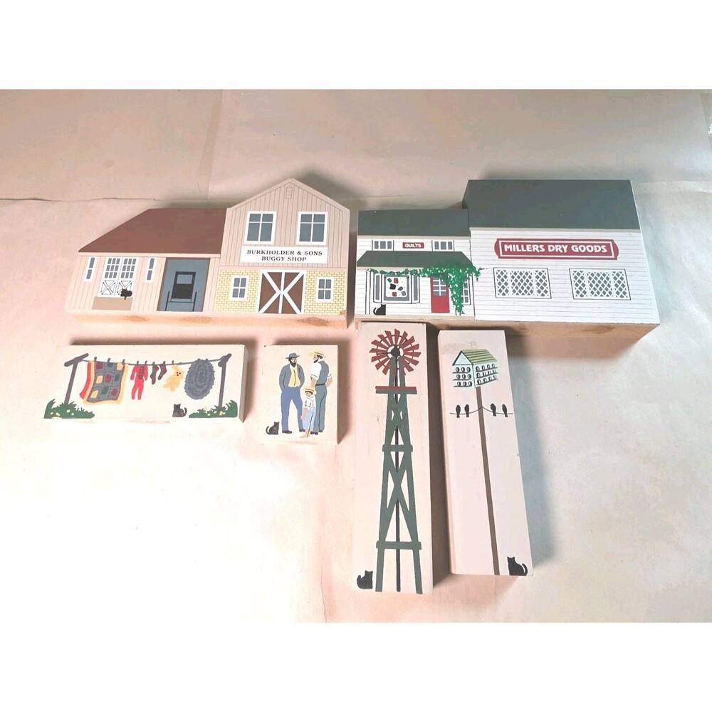 Vintage The Cats Meow Amish Craftsman Series Mixed Lot Of 6